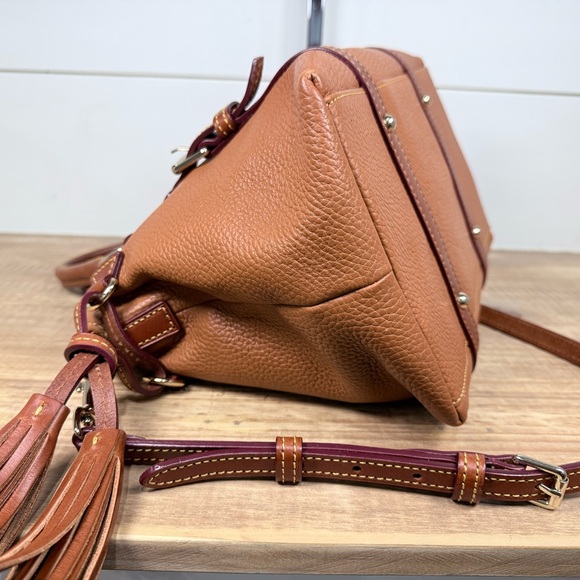 Dooney & Bourke Tan Leather Bristol Satchel - Picture 6 of 12